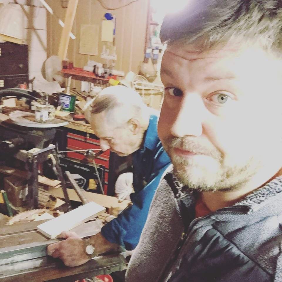 Working in the woodshop with this old timer.